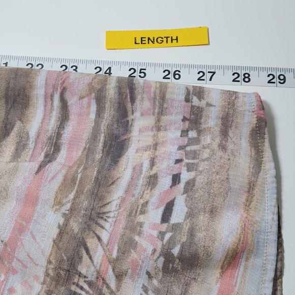 Cocomo Sleeveless Popover Top Womens 1X Brown Pink Plus Blouse Tank Casual OO03X - Picture 6 of 6